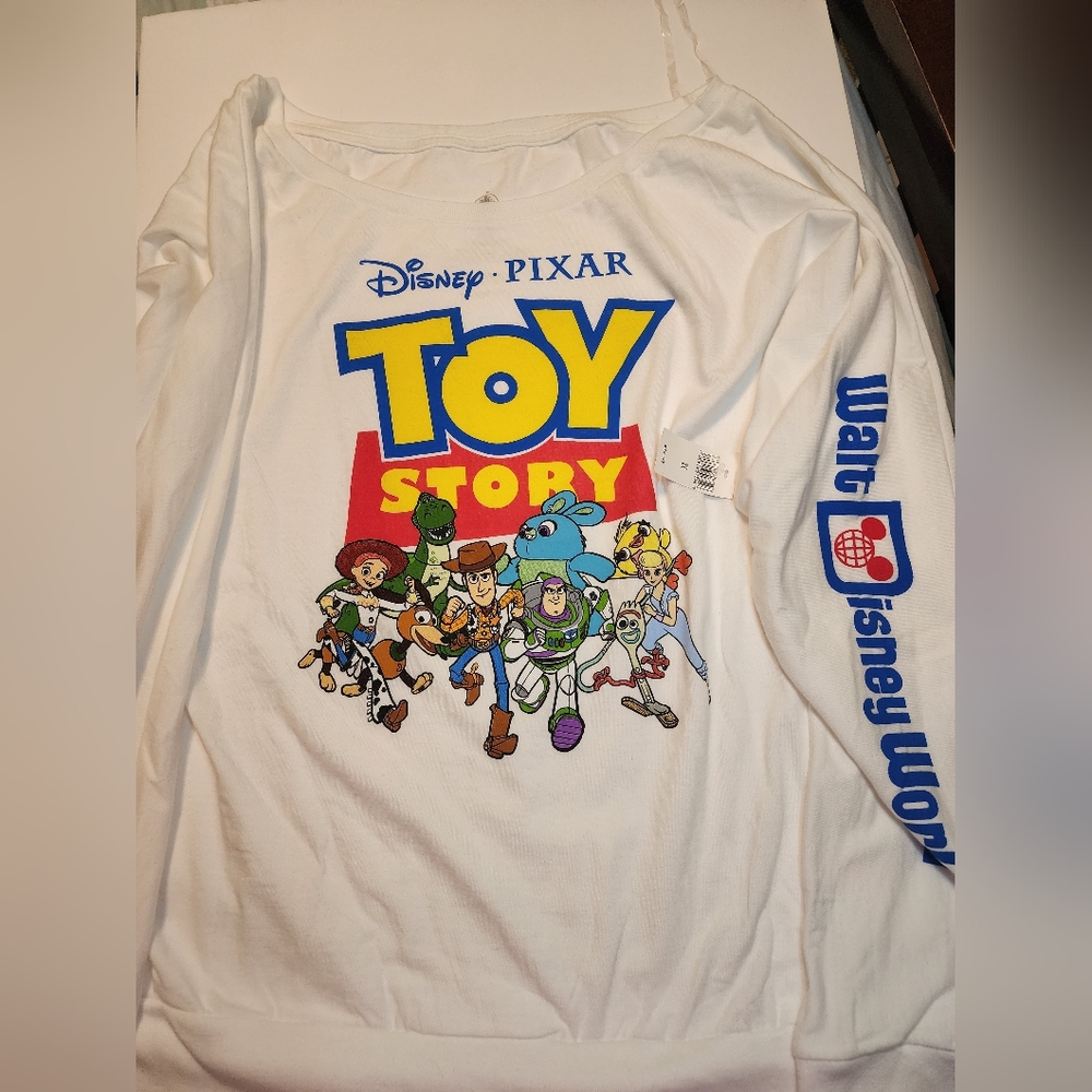 Walt Disney World Women's Plus Size Off Shoulder Toy Story Sweatshirt Size 2X